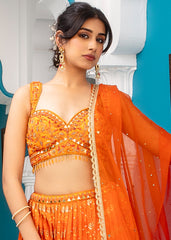 Orange Lehenga Set