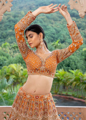 Saffron Silk  Lehenga set
