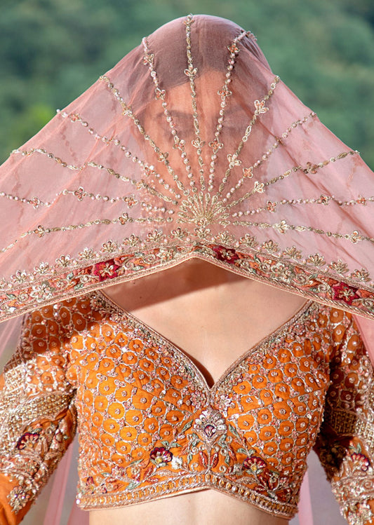 Saffron Silk  Lehenga set