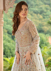 Golden Whisper Anarkali set
