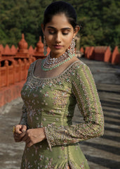 Jade glam Kurta Lehenga set
