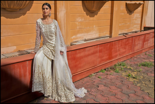 Golden Swan Sharara set