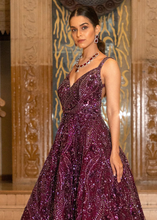 Sangria Splendor Gown