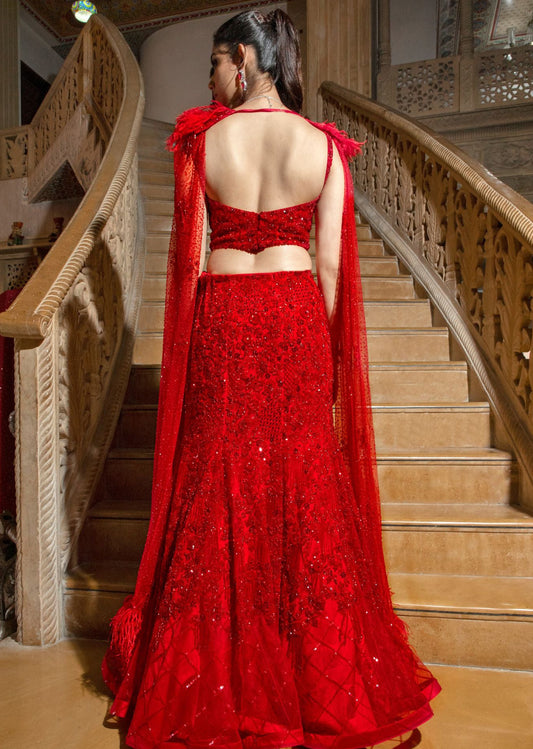 Cerise Celestial  Lehenga set