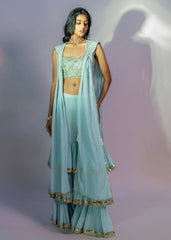 Sky Blue Plazo Set