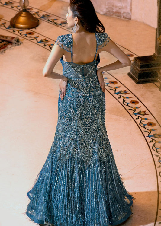 Sapphire Shimmer Gown