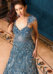 Sapphire Shimmer Gown