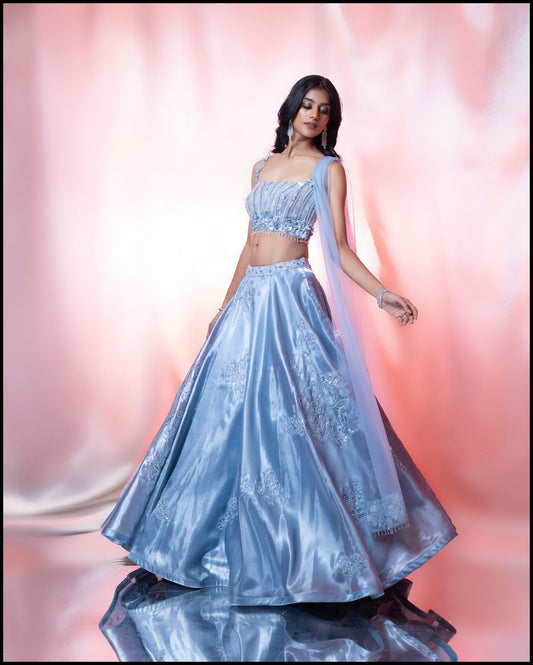 Light Ble Lehenga