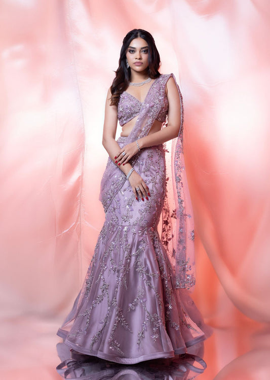 Pink Mermaid Choli