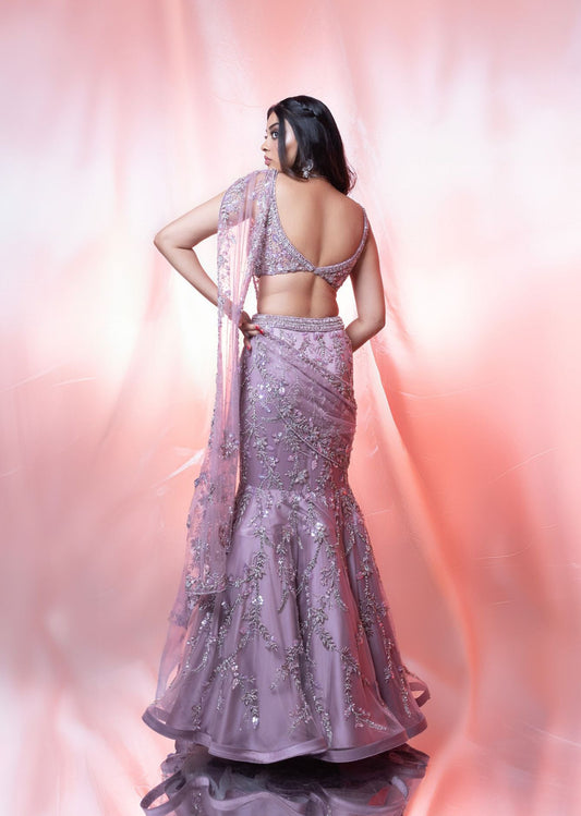 Pink Mermaid Choli