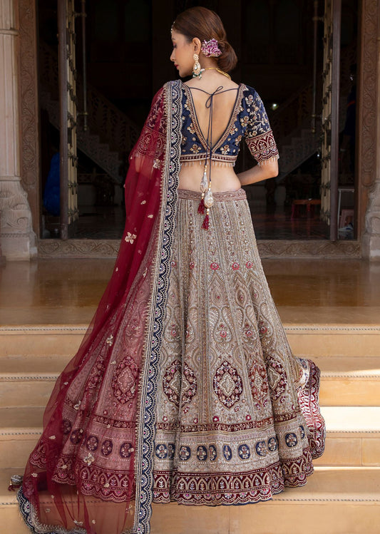 Dahlia Dream Navy & Red  Lehenga set