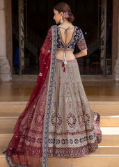 Dahlia Dream Navy & Red  Lehenga set