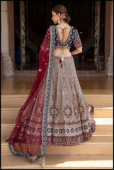 Dahlia Dream Navy & Red  Lehenga set