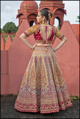 Scarlet Sunrise  Lehenga set