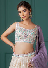 Ivory Ombre Lehenga Set
