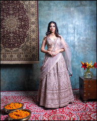 Cream White Lehenga