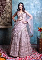 Cream White Lehenga