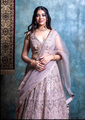 Cream White Lehenga