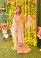 Aashna Hegde - Pastel Mauve Studded Garara Set
