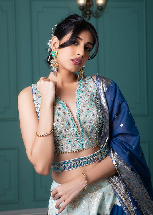 Blue Lehenga Set