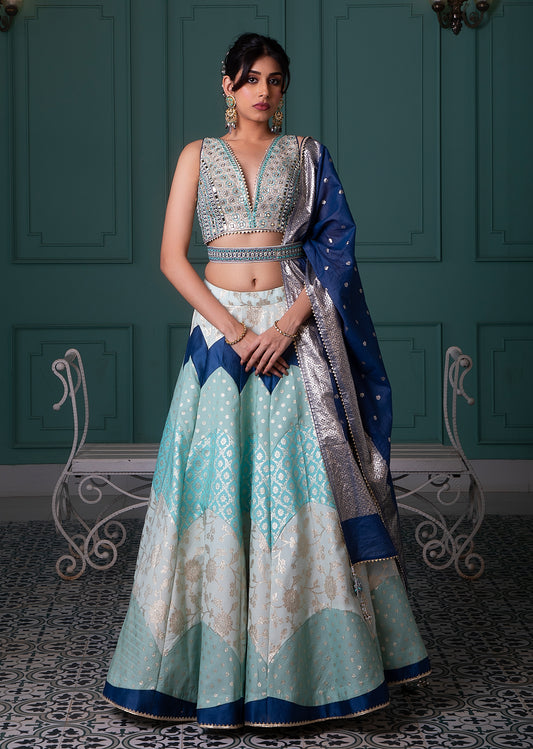 Blue Lehenga Set