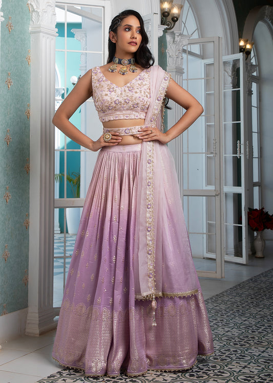 Ombre Pink Lehenga