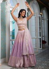 Ombre Pink Lehenga