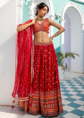 Orange Lehenga Set