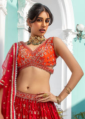 Orange Lehenga Set