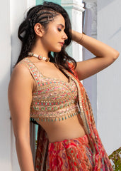 Orange Lehenga Set