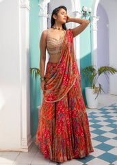 Orange Lehenga Set