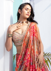 Orange Lehenga Set