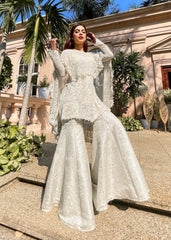 Nagma Mirajkar -  Ivory Brocade Garara Set