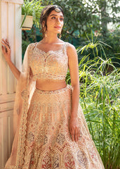 Beige Gold Palatial Lehenga Set
