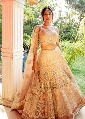 Beige Gold Palatial Lehenga Set