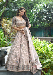 Blush Pink Vintage Lehenga Set
