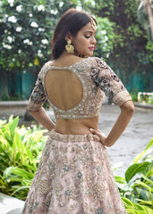 Blush Pink Vintage Lehenga Set