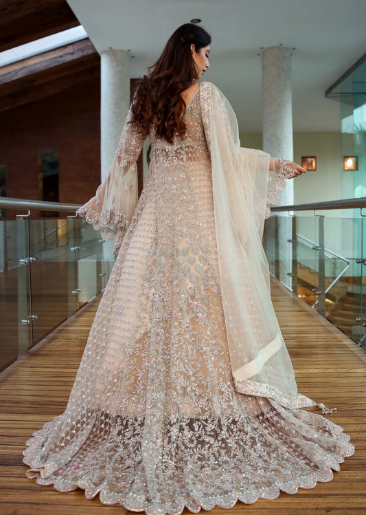 Blush Cream Trail Anarkali Lehenga Set