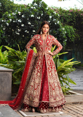 Maroon Red Anarkali Lehenga Set