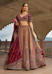 Crimson Cascade Lehenga set