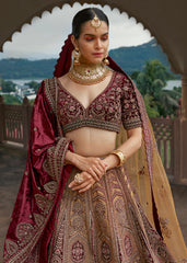 Crimson Cascade Lehenga set