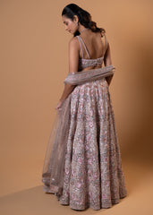 Blush Pink Embroidered Lehenga Set