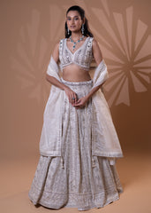 Ivory Embellished Bridal Lehenga Set