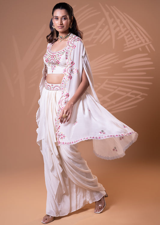 Off-White Cape Drape Set