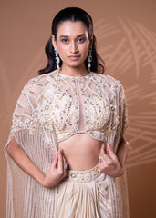 Embellished Cape Drape Set