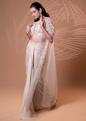 Embellished Cape Drape Set