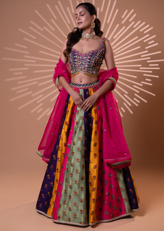 Riwaayat Mirror Embroidered Lehenga