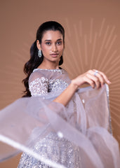 Dreamy Blue Sequin Lehenga Set