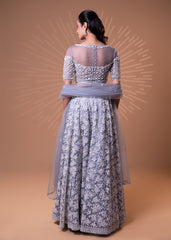 Dreamy Blue Sequin Lehenga Set