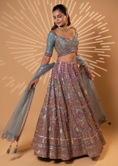 Vintage Mauve Trail Lehenga